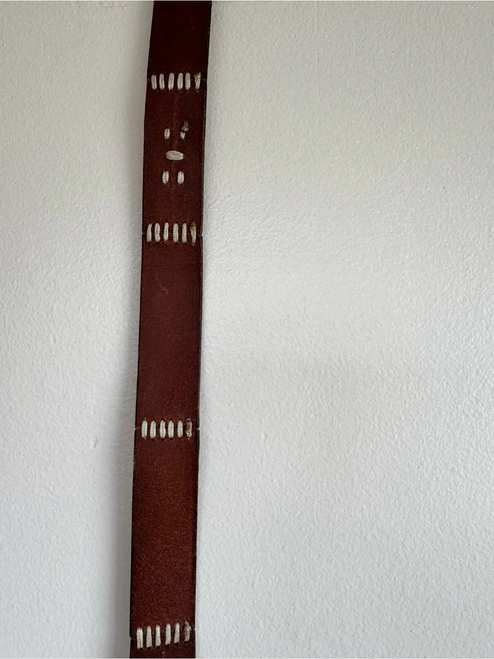 VTG 80’s Omega Southwestern Brown Leather Belt White Stitching made in Turkey  L